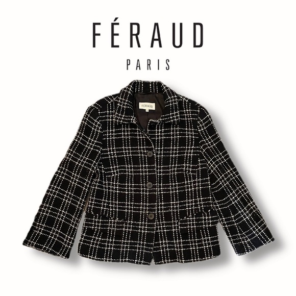 FERAUD French Designer Virgin Wool Tweed Jacket - Picture 1 of 12
